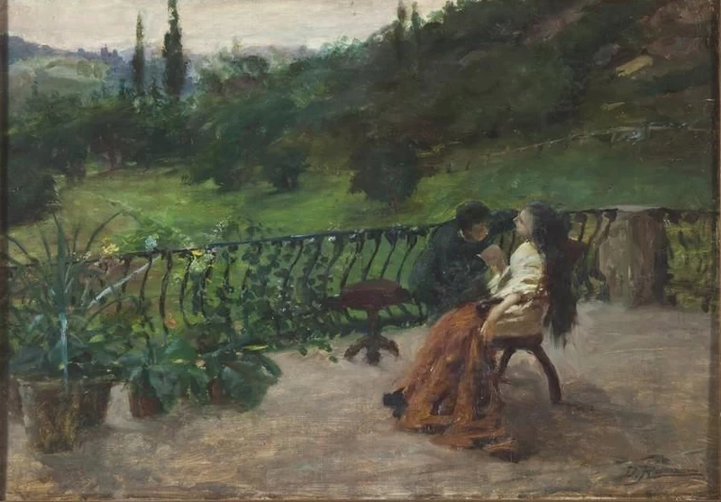 Idillio sulla terrazza, Faenza, Pinacoteca Comunale
